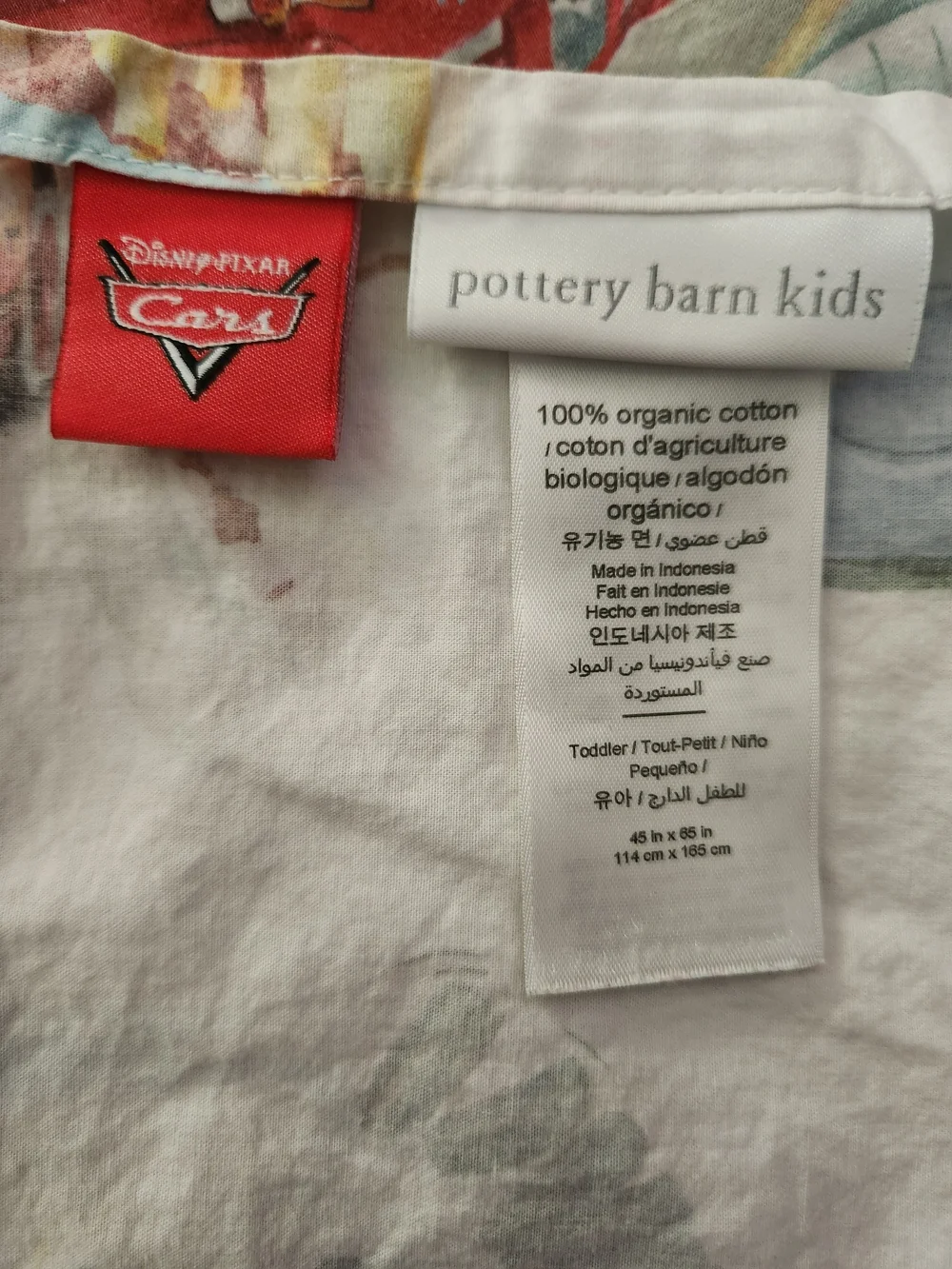 Pottery Barn Kids White Toddler Disney Pixar Cars Tee with Red Label